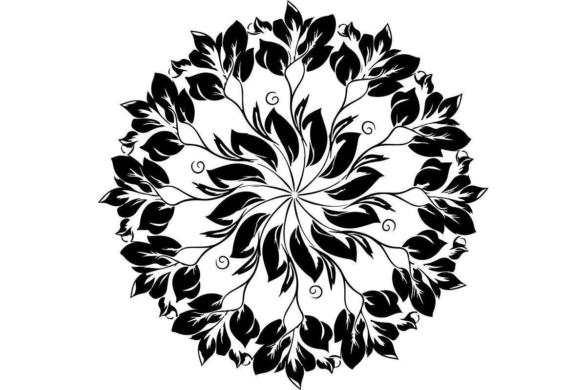 Vintage Floral Circle Designs, an Object Graphic by Designer_Momina (Photo 9 of 9)