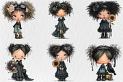 Summer Gothic Girls Clipart, a Seasonal Illustration by Rose Art (Thumbnail 2 of 6)