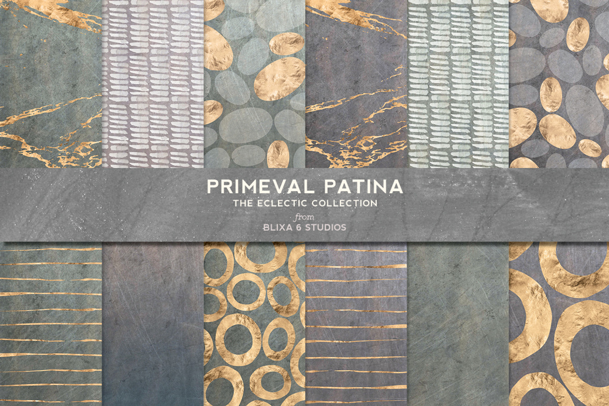 168 Marbleized Gold Patterns Bundle, a Pattern Graphic by Blixa 6 Studios (Photo 6 of 15)