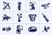 Vintage Sports Illustration Set, a Sport Illustration by Prosymbols (Thumbnail 7 of 8)
