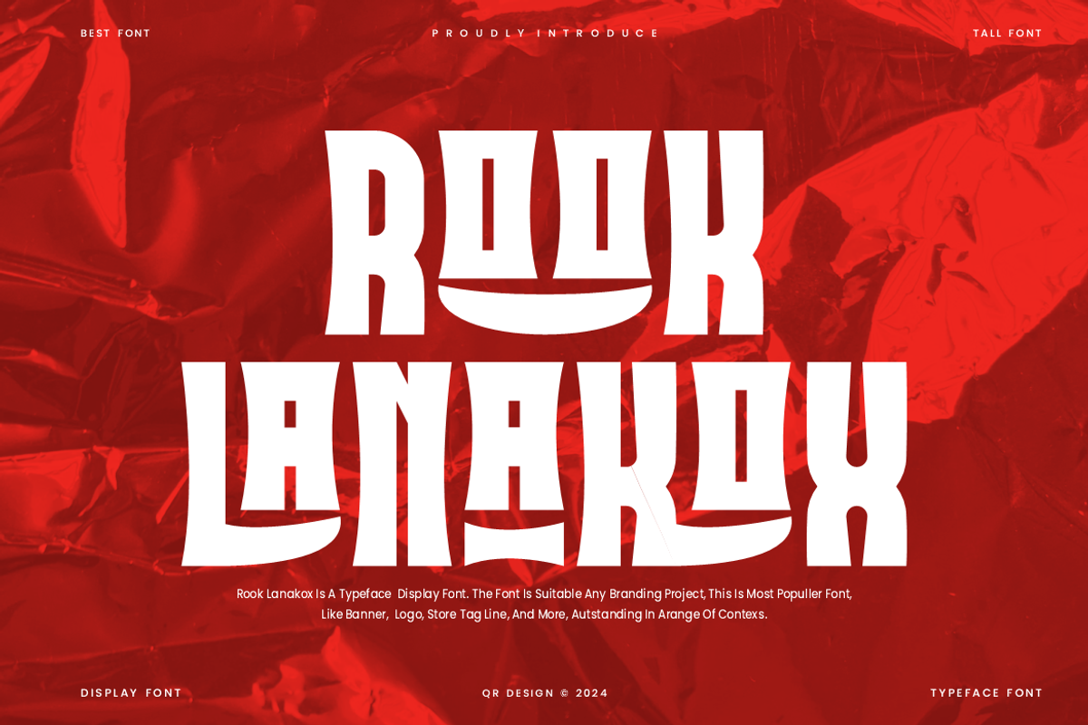 Rook Lanakox - Typeface Font, a Sans Serif Font by QR Design Studio (Photo 1 of 7)