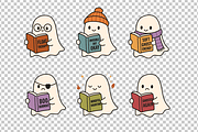 6 Self Help Ghost Reader Vector Set, an Object Graphic by MelanthaGraphics (Thumbnail 2 of 2)