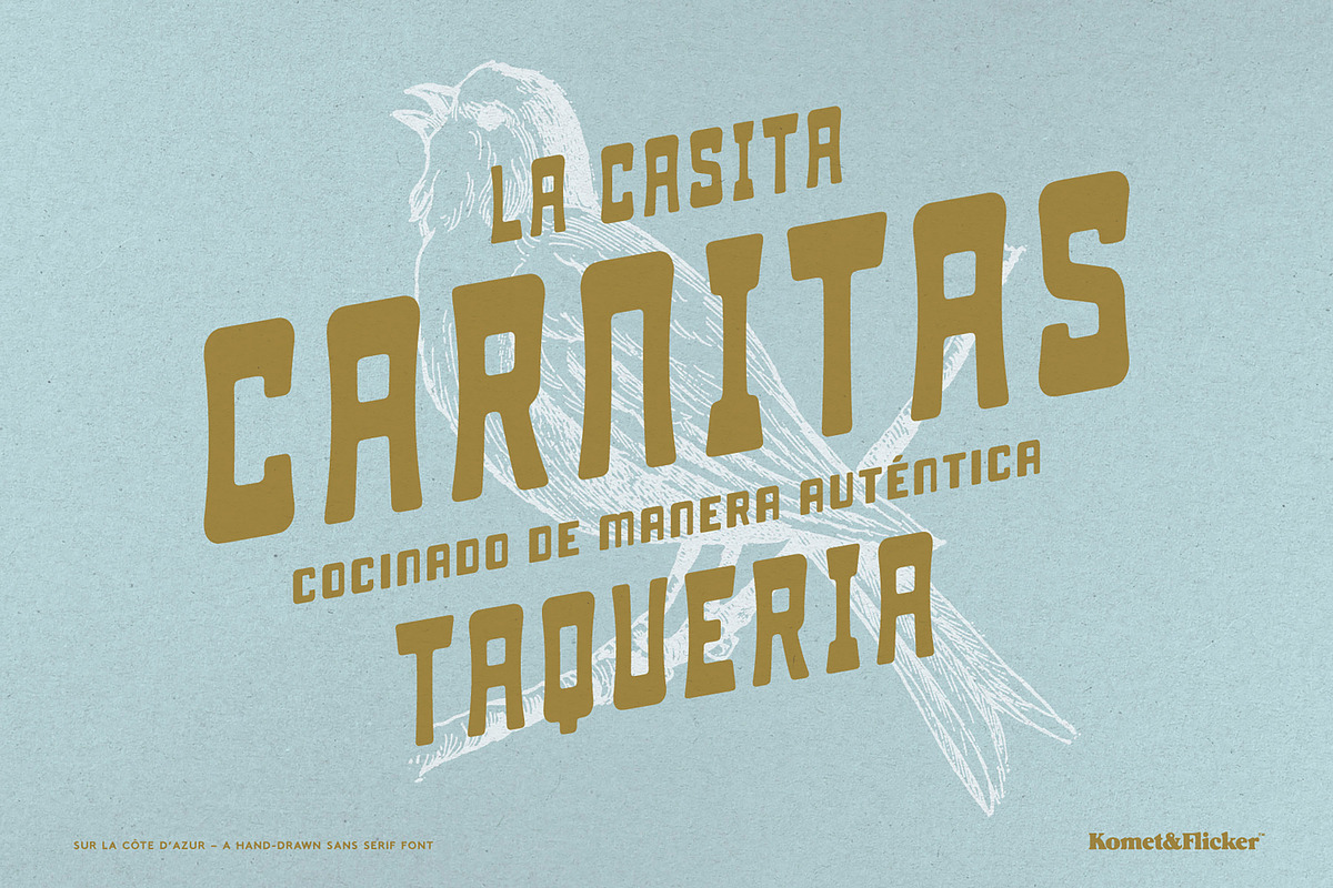 Sur La Cote d'Azur, a Sans Serif Font by Komet & Flicker (Photo 2 of 15)