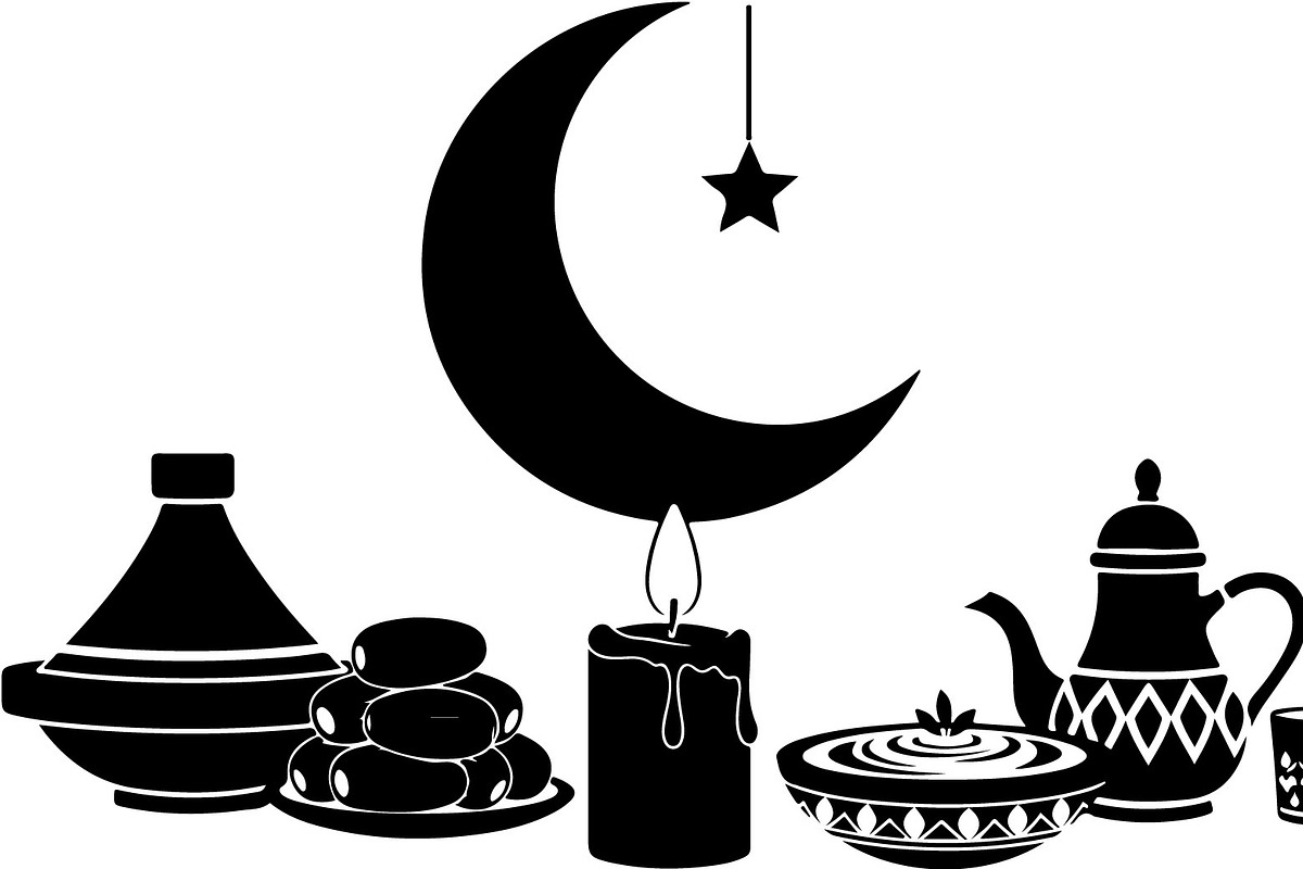 50 Ramadan Iftar Silhouette Bundle, an Illustration by Gfx_Store (Photo 10 of 49)