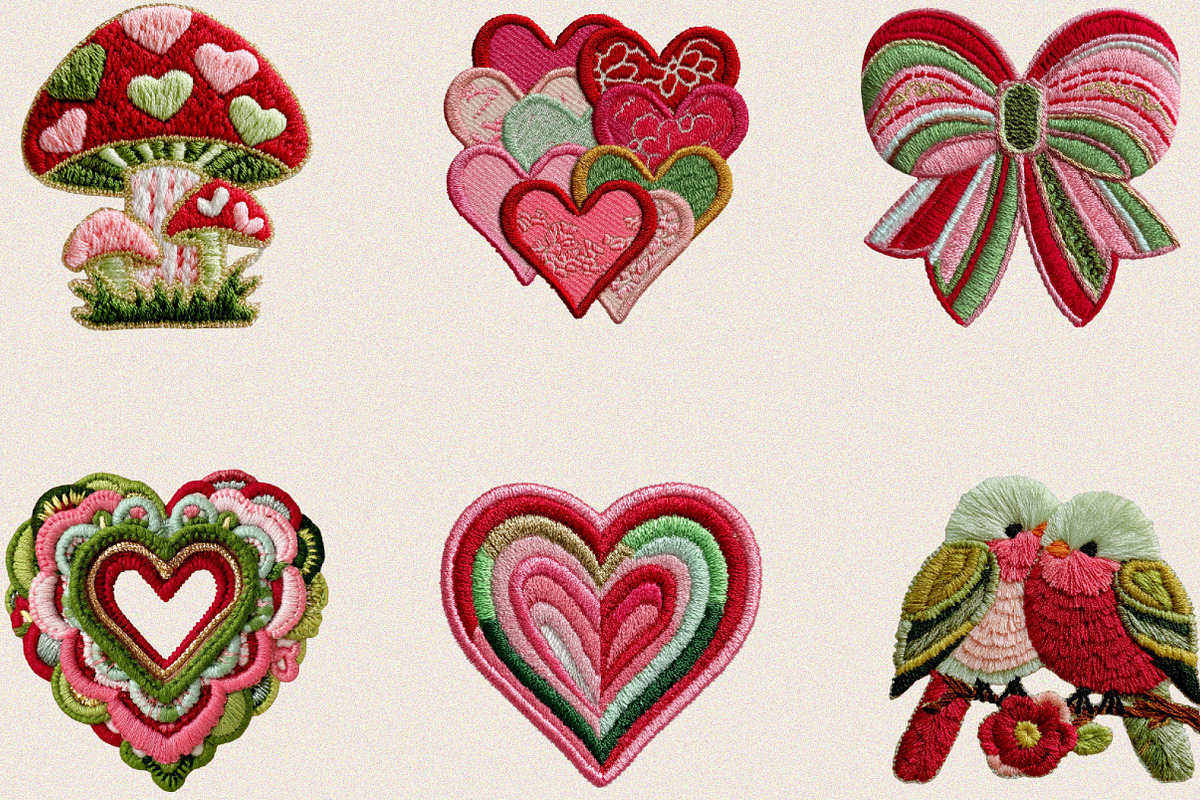 Faux Yarn Crochet Valentines Clipart, an Illustration by SVGArt (Photo 8 of 8)