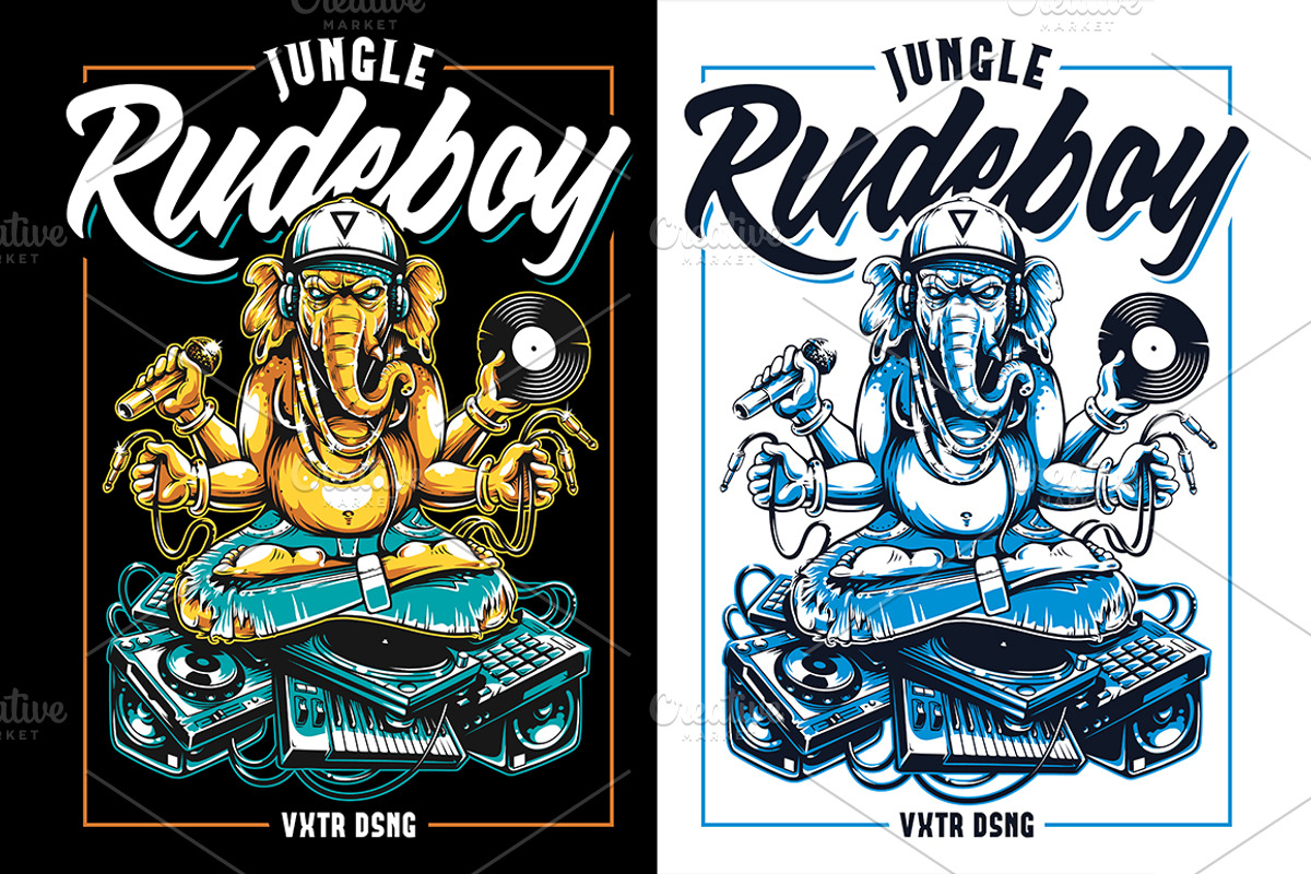 Jungle Rude Boy | Vector Art, a Decorative Illustration by Vecster (Photo 2 of 11)