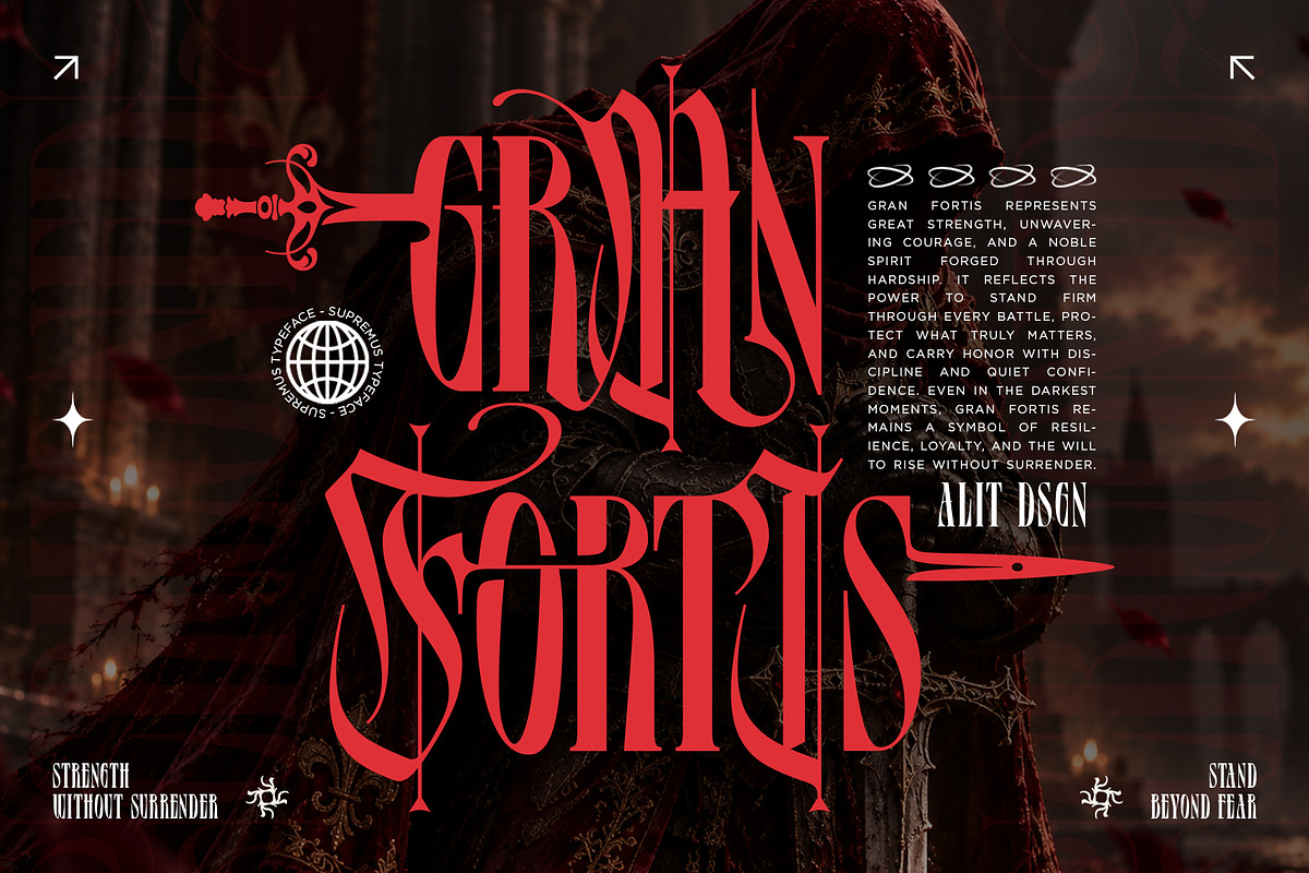 Supremus Typeface, a Blackletter Font by alit design (Photo 5 of 20)