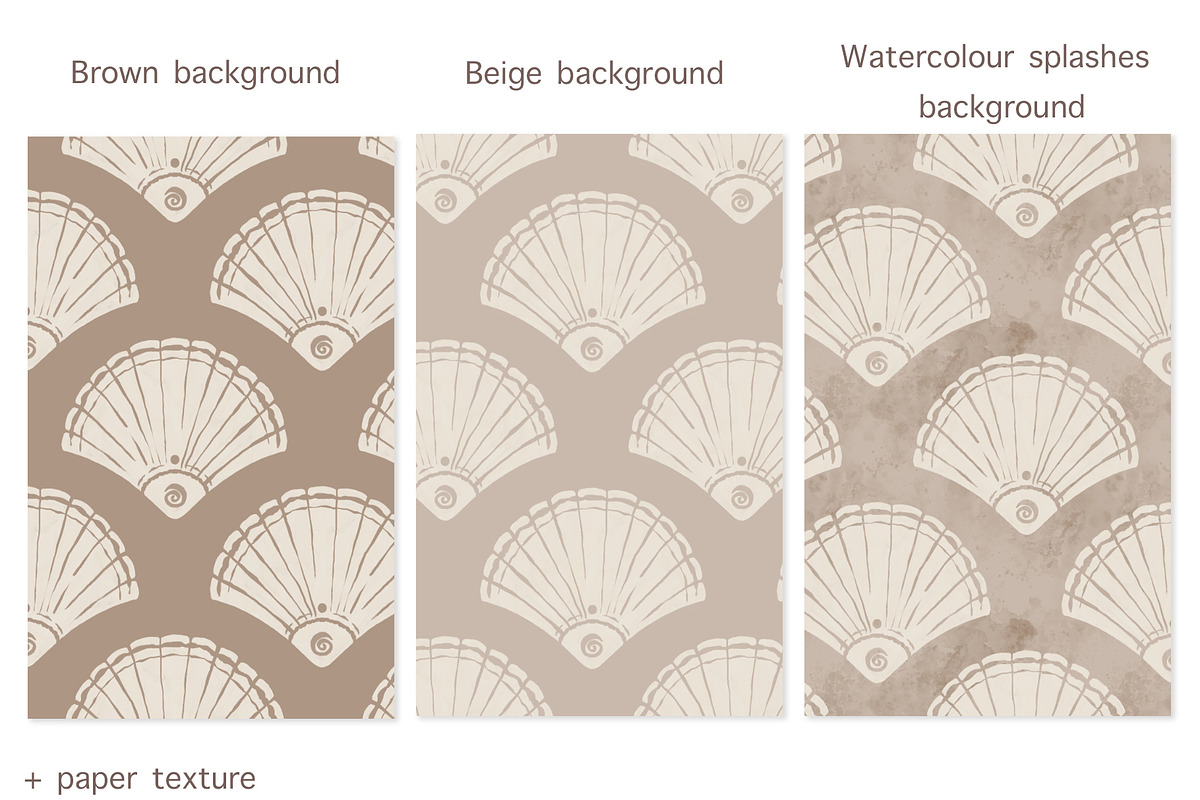 Seashells - Patterns and elements, a Pattern Graphic by Leksart (Photo 3 of 10)