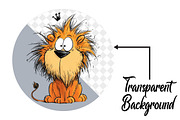 Cute Lion Clipart, an Illustration by Pixels.Craft (Thumbnail 2 of 6)