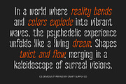 CS Devious – Psychedelic Font, a Sans Serif Font by Craft Supply Co. (Thumbnail 4 of 8)