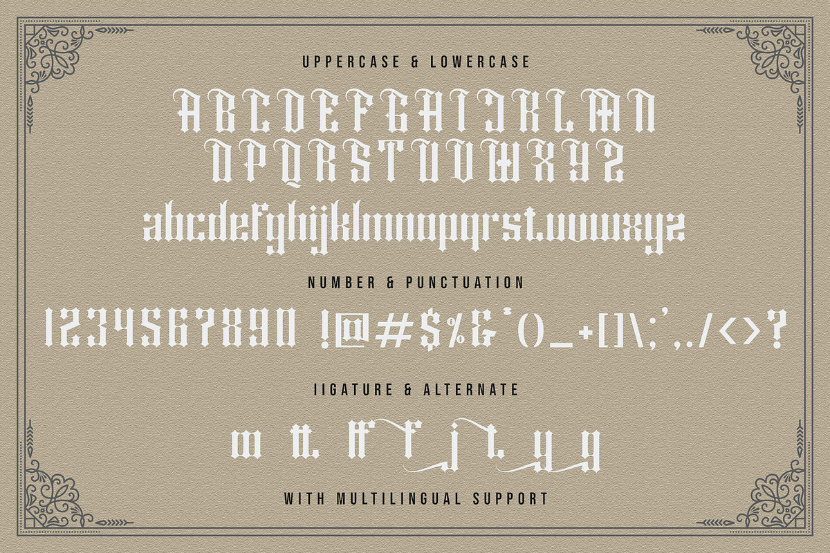 Shiny Kage - Blackletter Font, a Blackletter Font by StringLabs (Photo 12 of 13)