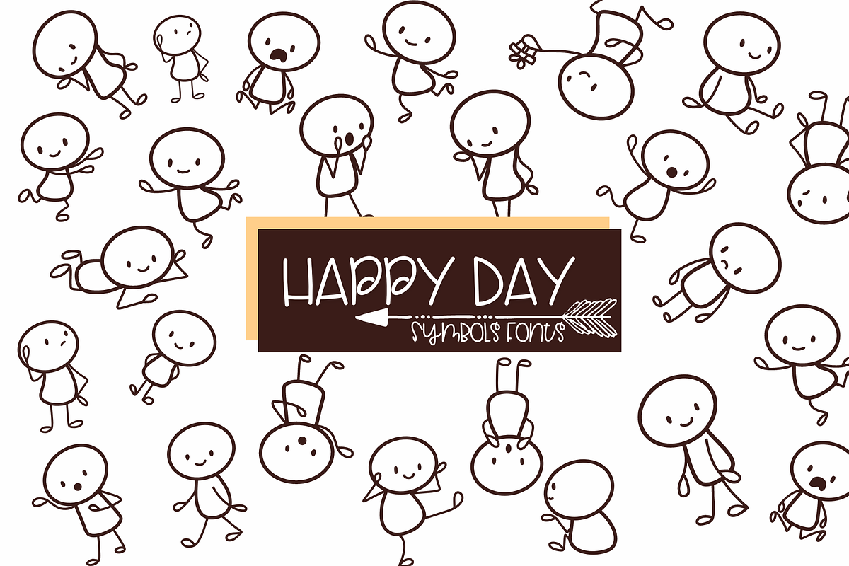 Happy Day| Symbols Fonts, a Symbol Font by Sirinart (Photo 1 of 6)