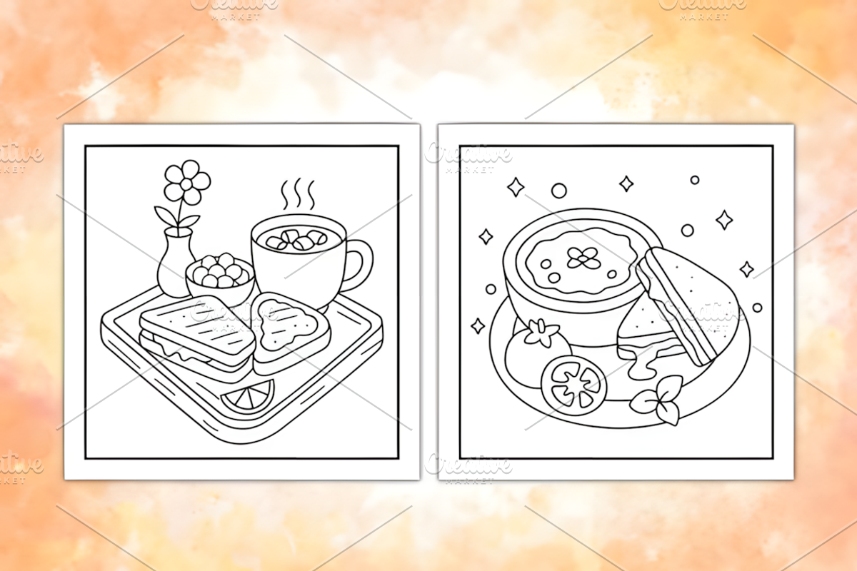 Comfort Food Bold & Easy Coloring, a Food Illustration by Coco Bloom (Photo 2 of 4)