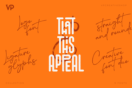 This That Appeal Font Collection, a Sans Serif Font by VP Fonts