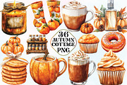 Autumn Cottagecore Clipart, an Illustration by CraftArtStudio (Thumbnail 1 of 6)