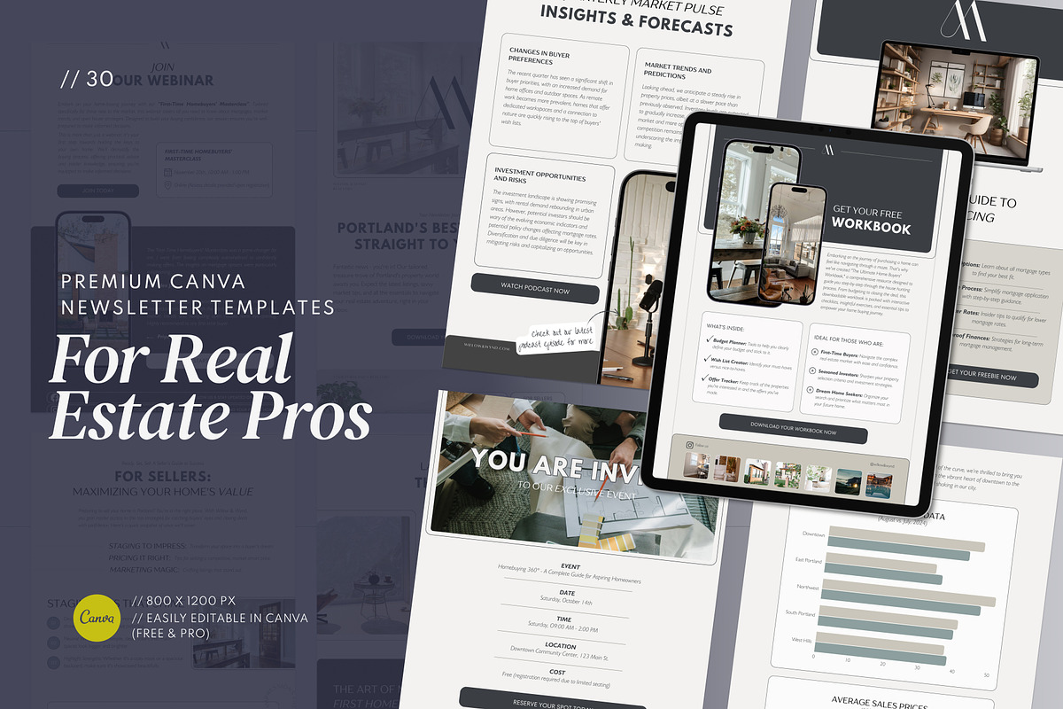 Real Estate Newsletter Template, an Email Template by Glow Muse Studio (Photo 1 of 10)