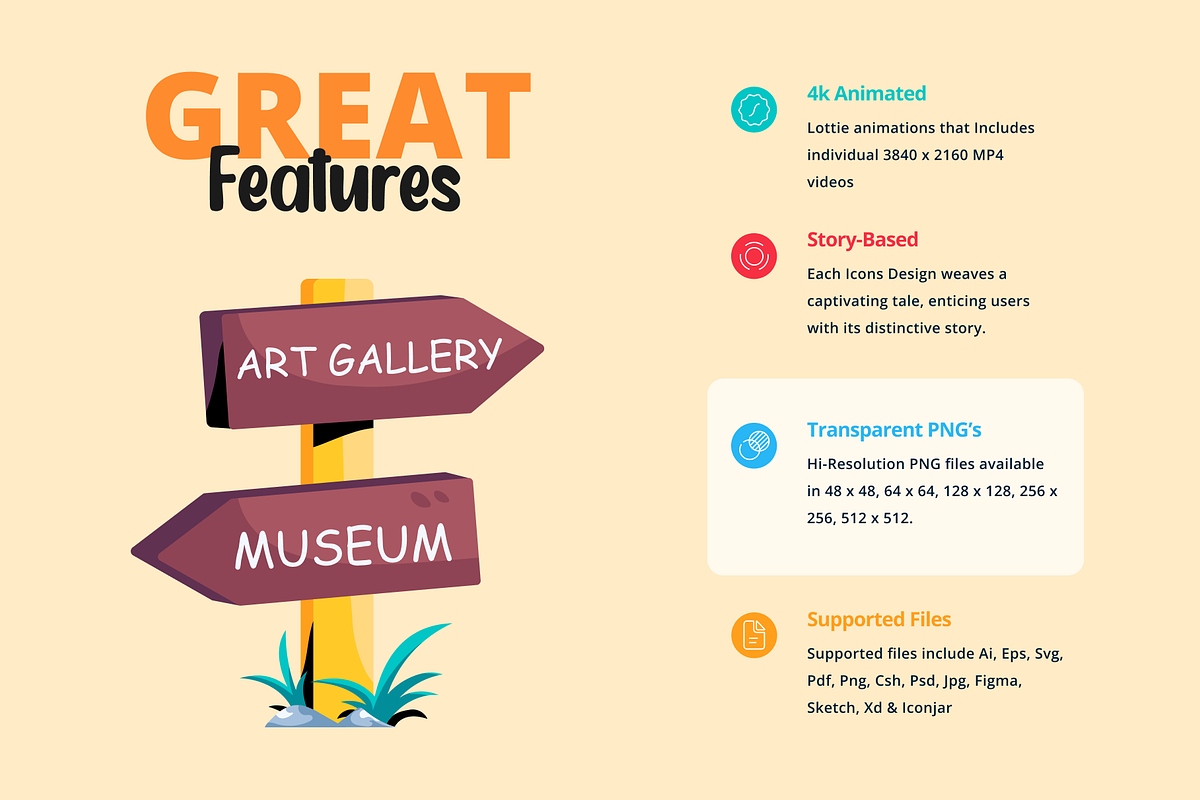 Animated Art Gallery Icons, a Duotone Icon by Prosymbols (Photo 2 of 9)