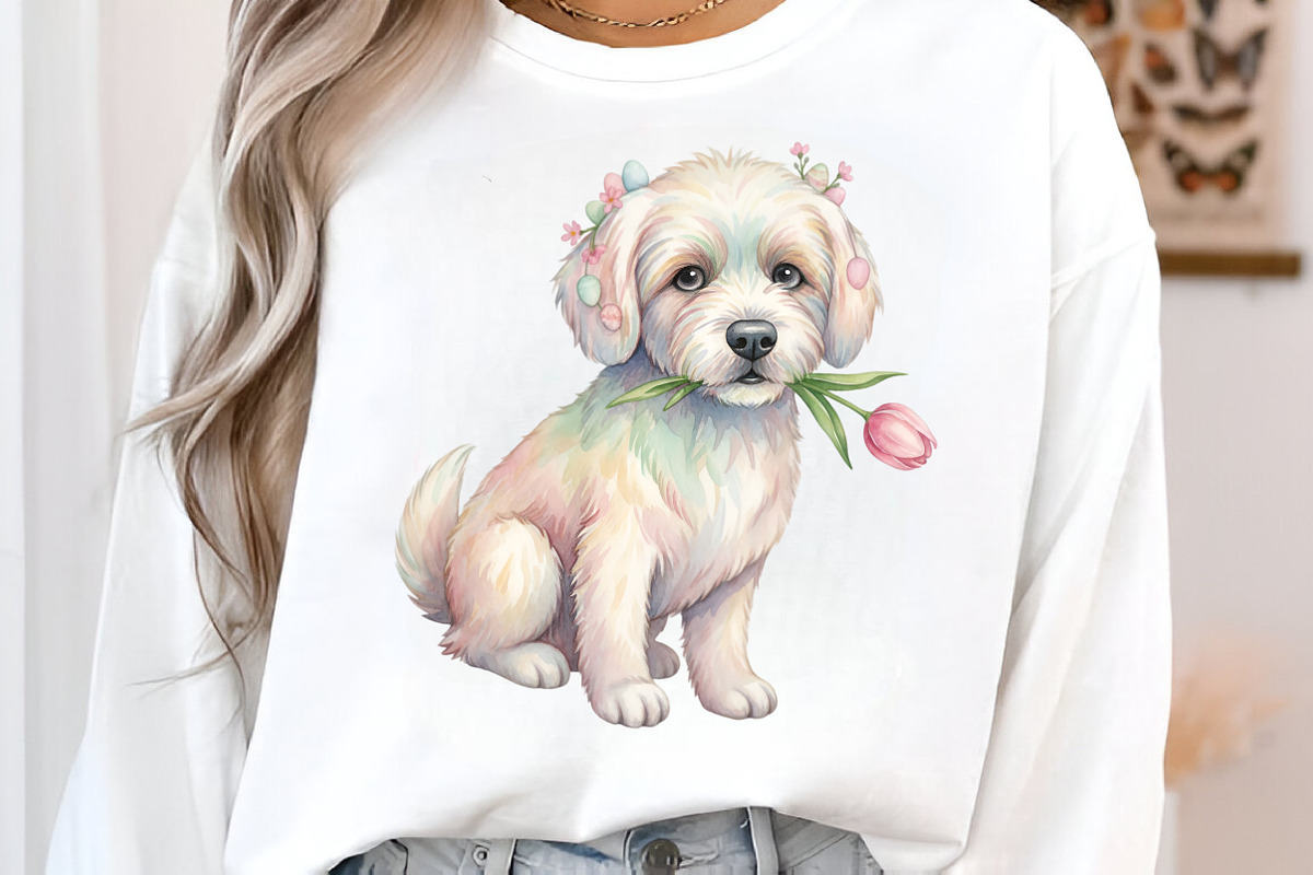 Whimsical Easter Dogs Clipart, an Illustration by SinaCreation (Photo 6 of 11)