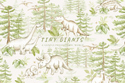 Watercolor Dinosaur Collection, an Animal Illustration by Liliia Polos Illustration (Thumbnail 5 of 11)