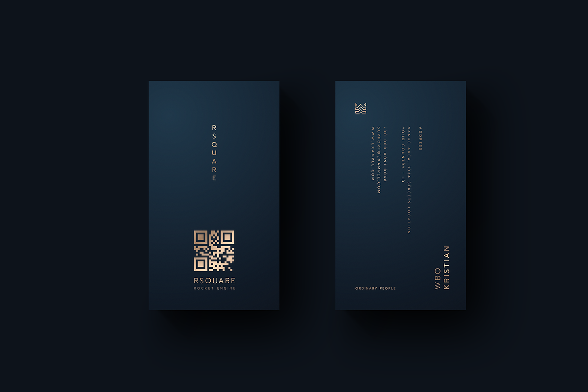 5 in 1 Vertical Luxury Business Card, a Business Card Template by Ctrl space studio (Photo 1 of 5)