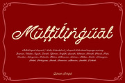 Qinan Script - monoline script font, a Script Font by Brainware Graphic (Thumbnail 8 of 13)
