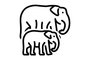Breed phylum black cion, an Outline Icon by Creative priyanka