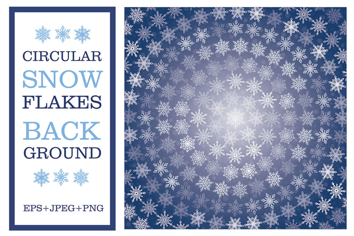 Snowflakes Backgrounds Collection, a Decorative Illustration by Amovitania (Photo 2 of 5)