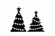 Cozy Holiday Tree Silhouette Designs, an Illustration by Gaye Art (Thumbnail 14 of 21)
