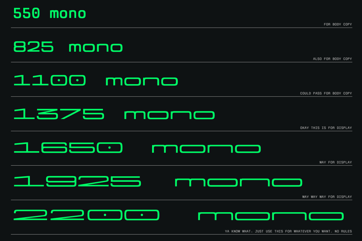 SALE: Mostest Mono Font Family, a Font by That That Creative (Photo 4 of 10)