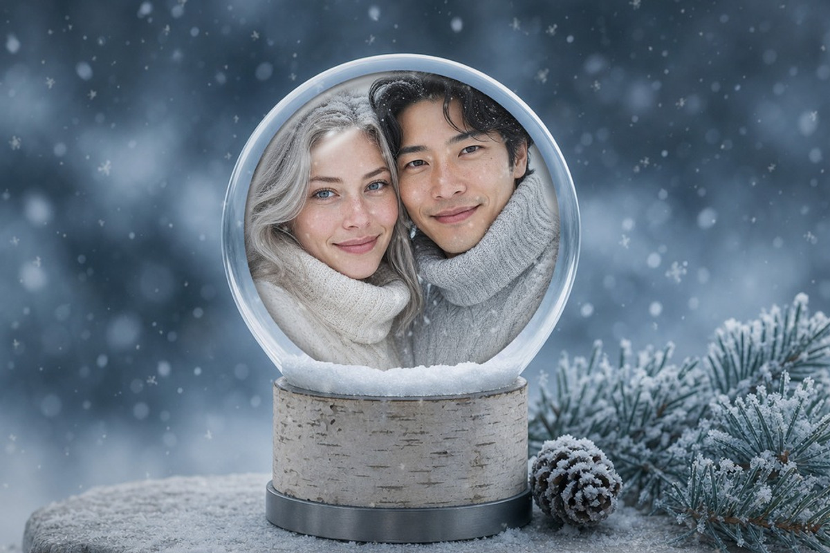 Snow Globe Photo Effect Template, a Social Media Template by DesignerCandies (Photo 3 of 4)