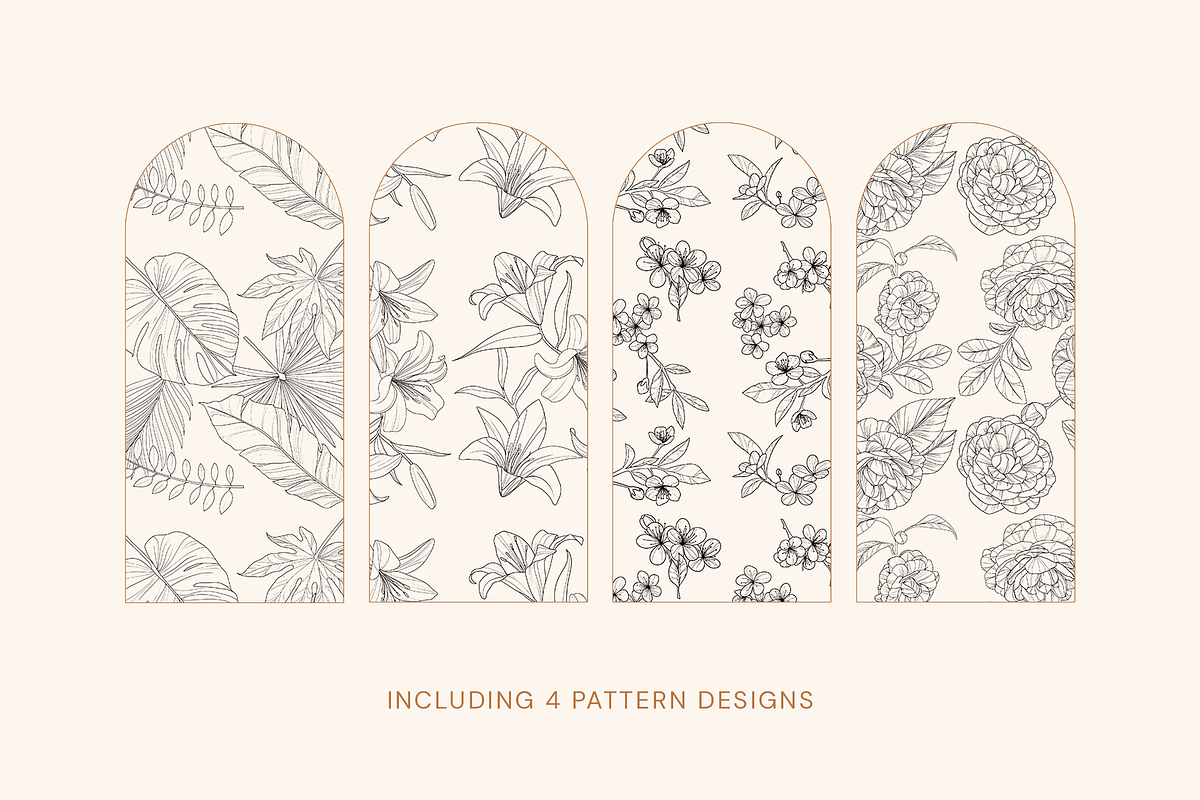 Vector Vintage Ink Flowers & Plants, an Object Graphic by Lisa Jacobs Design (Photo 4 of 4)
