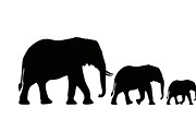 elephant family silhouette design, an Illustration by Amazin_art (Thumbnail 4 of 51)