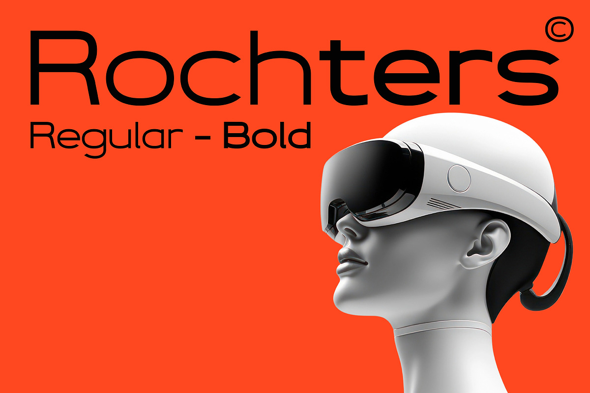 Rochters Font, a Sans Serif Font by Glyphminds Studios (Photo 1 of 10)