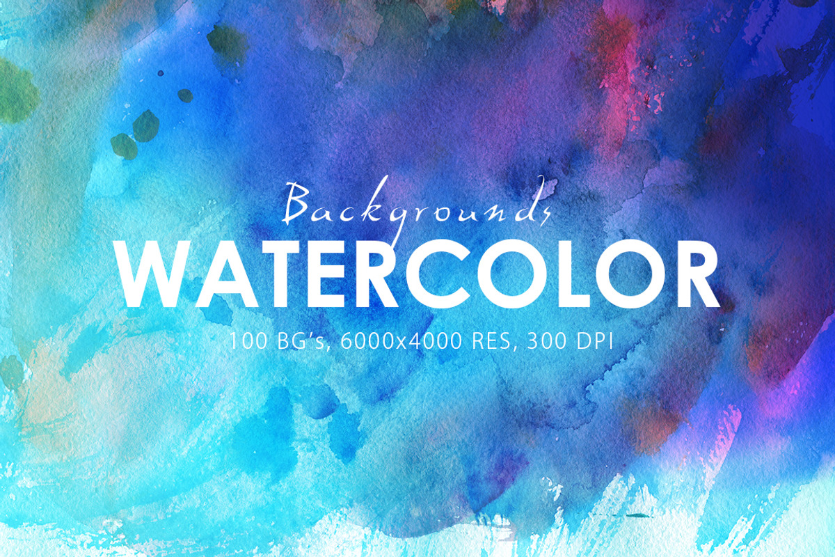 50% OFF 100 Watercolor Backgrounds 2, a Texture Graphic by ArtistMef (Photo 2 of 5)