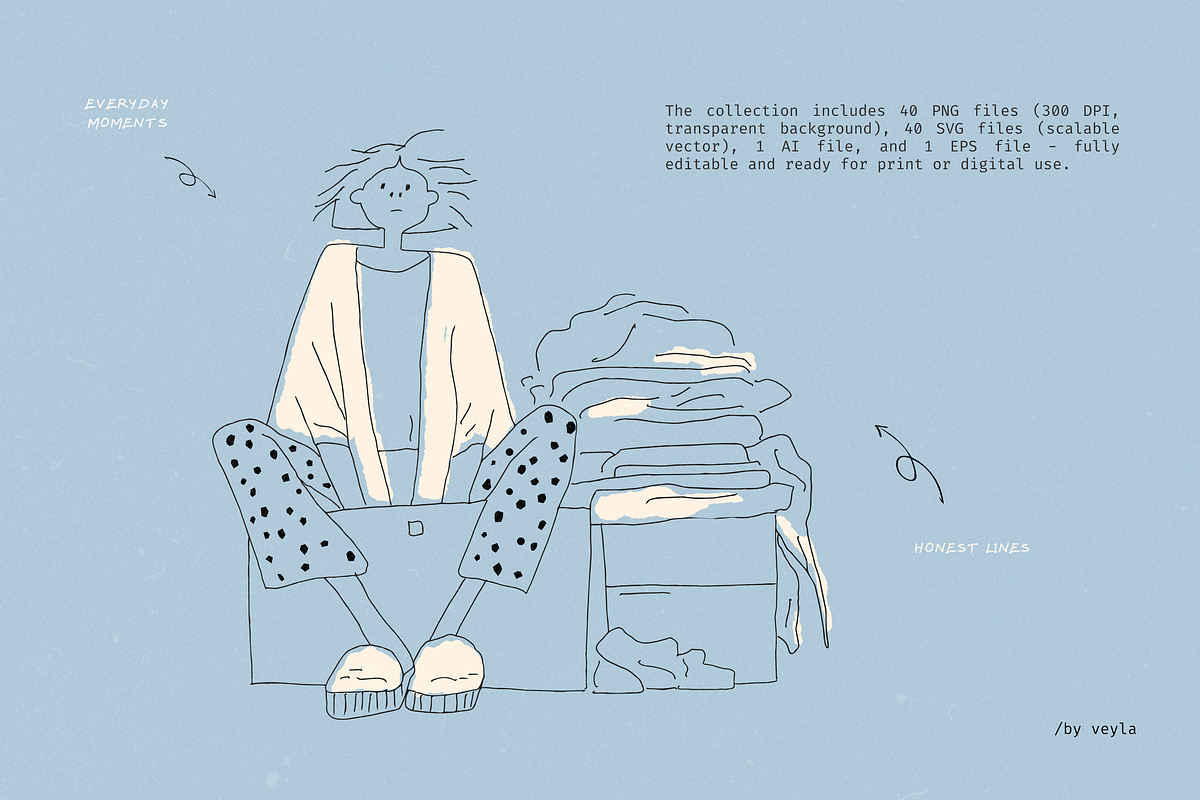 Ordinary People: Pen Drawn Art, a Person Illustration by Veyla (Photo 8 of 12)