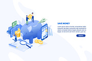 Money saving concept banner, a Finance Illustration by Good Studio (Thumbnail 1 of 3)