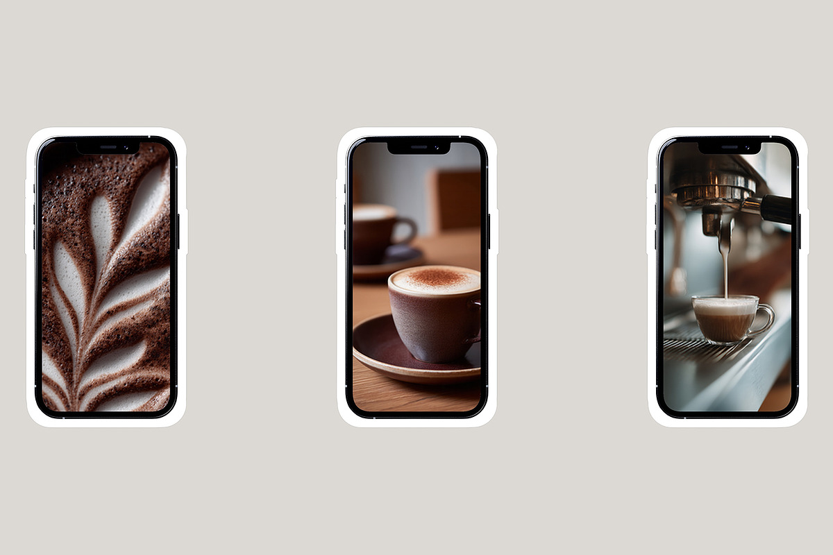 Coffee Aesthetic Background Set, a Food & Drink Photo by AI Petr Creative Agency (Photo 7 of 7)