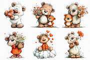 Whimsical Mothers Day Bear Clipart, an Illustration by Craft Nest (Thumbnail 4 of 12)