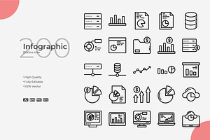 infographic Outline Icons, an Outline Icon by Bloodline