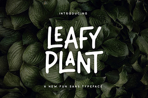 Leafy Plant Fun Typeface