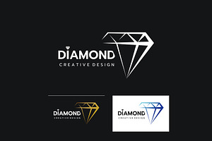 Diamond jewelry Logo Template