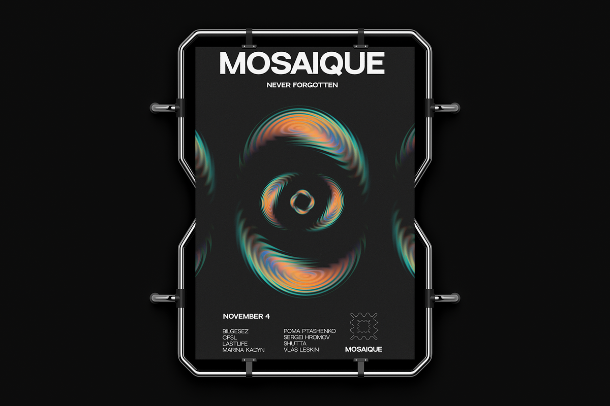Techno/house party flyer template, a Flyer Template by MAcherry design studio (Photo 2 of 2)