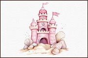 Watercolor Pink Nautical Clipart, an Illustration by Sublimation Artist (Thumbnail 3 of 6)
