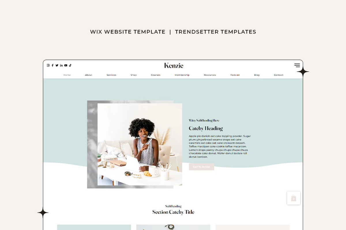 Kenzie Wix Website Template, a Wix Template by Girl Boss From Home (Photo 1 of 6)