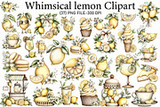 Watercolor Summer lemon Clipart, an Illustration by Designworld (Thumbnail 1 of 4)