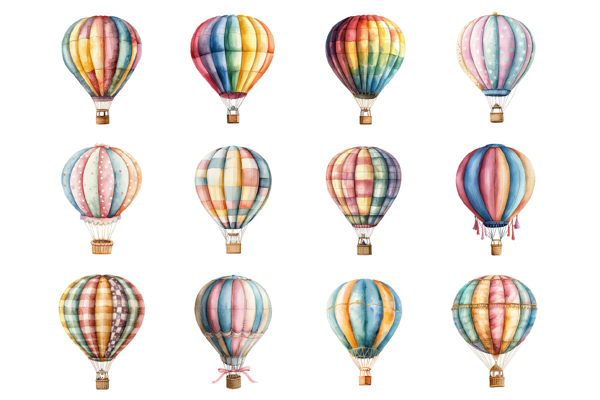 Pastel Hot Air Balloons, an Illustration by Design Market (Photo 3 of 3)