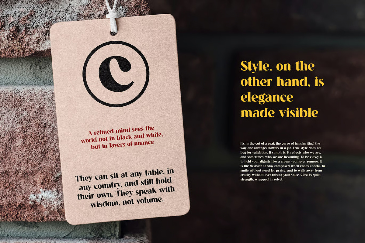 Ravena – Elegant Retro Serif Font, a Serif Font by Brand Earth (Photo 5 of 7)