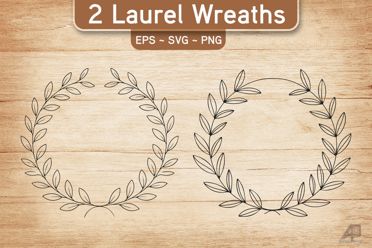 Laurel Wreath SVG PNG Bundle, an Illustration by Actual Pixel (Photo 5 of 17)