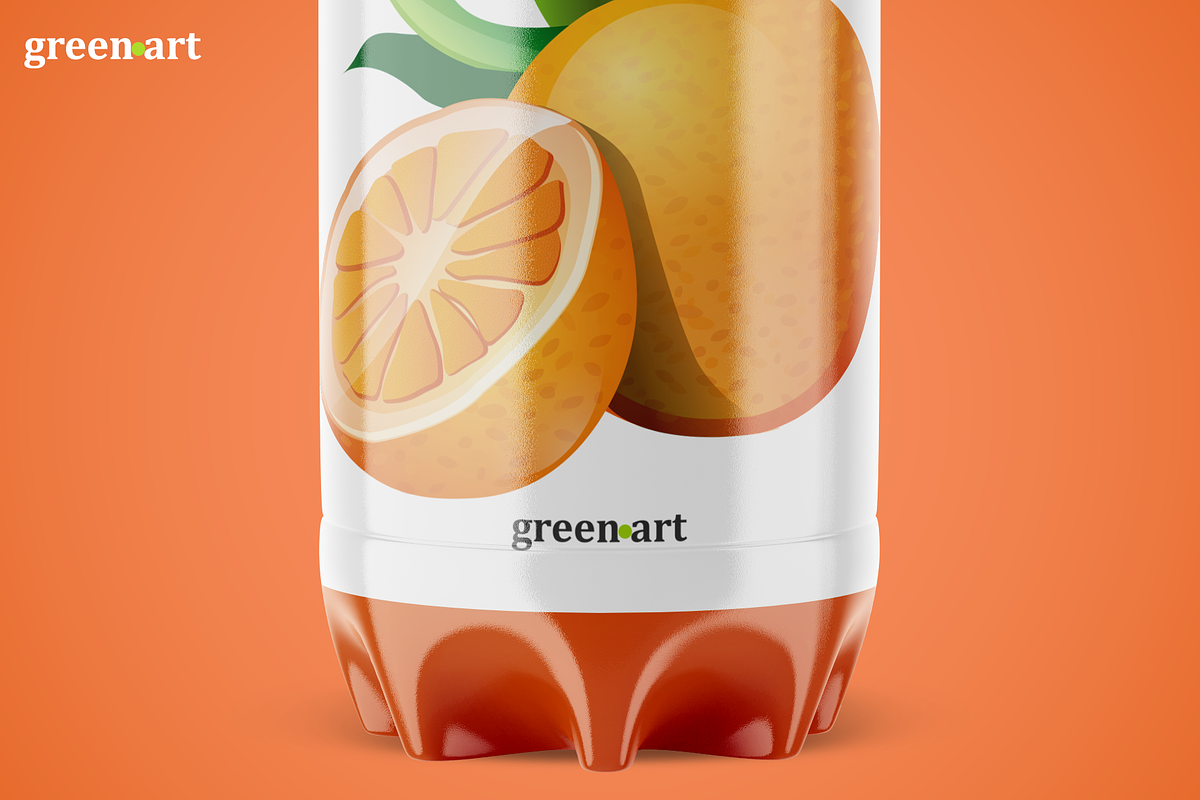 500ml Bottle with Glossy Label Mocku, a Product Mockup by Green Art (Photo 3 of 4)