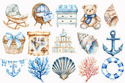 Coastal Nursery Clipart, an Illustration by Design Market (Thumbnail 2 of 5)